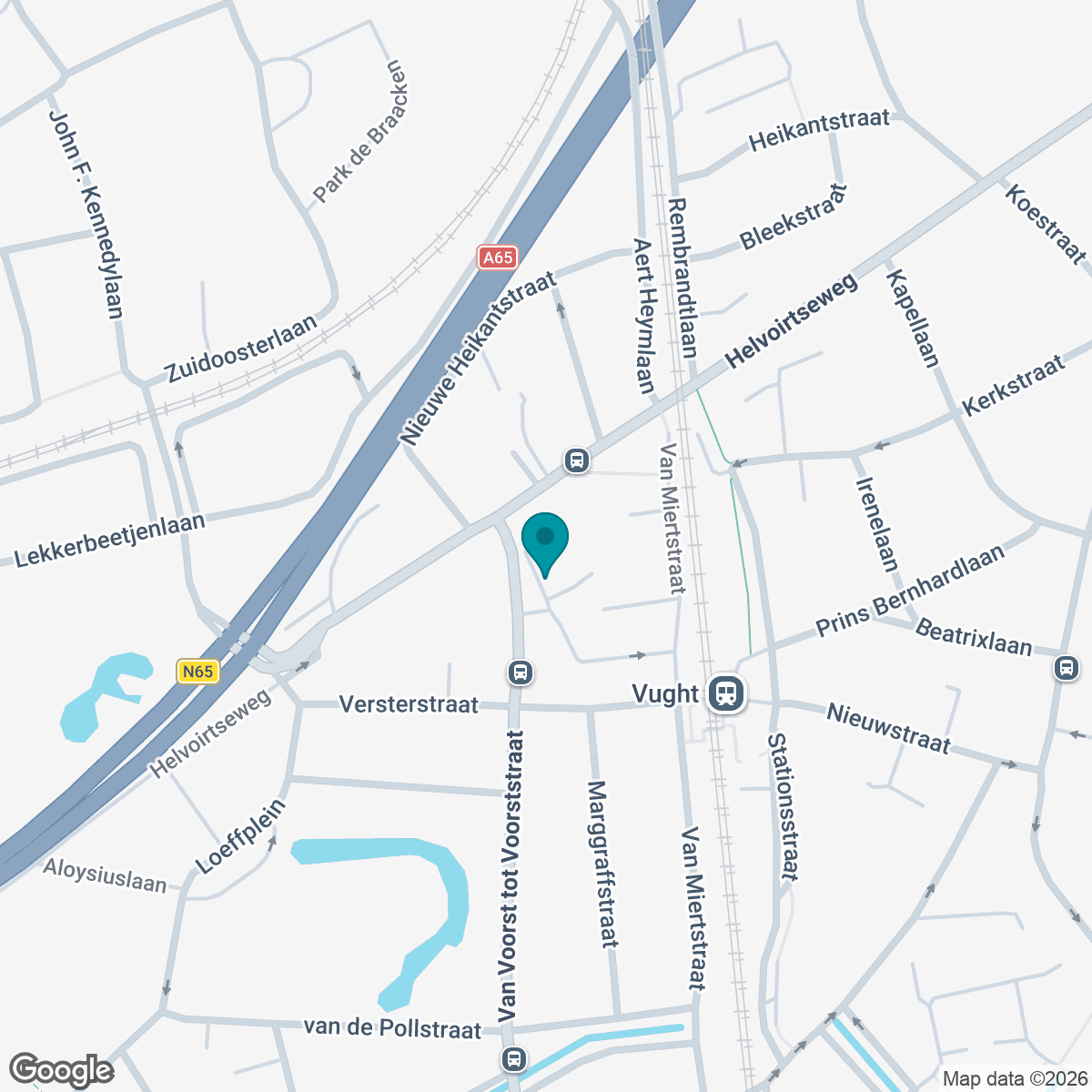 Static image showing pin of project location on a google map