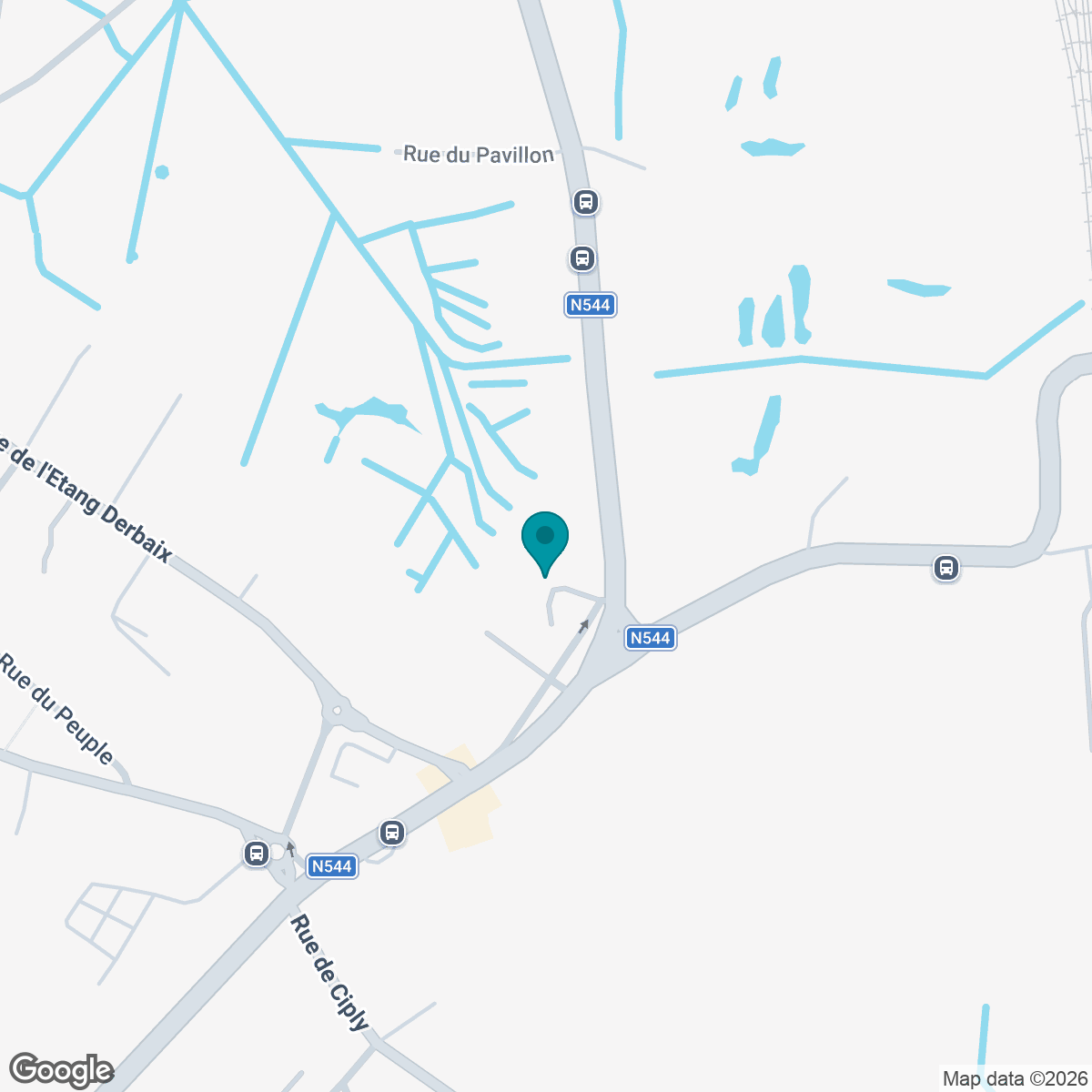 Static image showing pin of project location on a google map