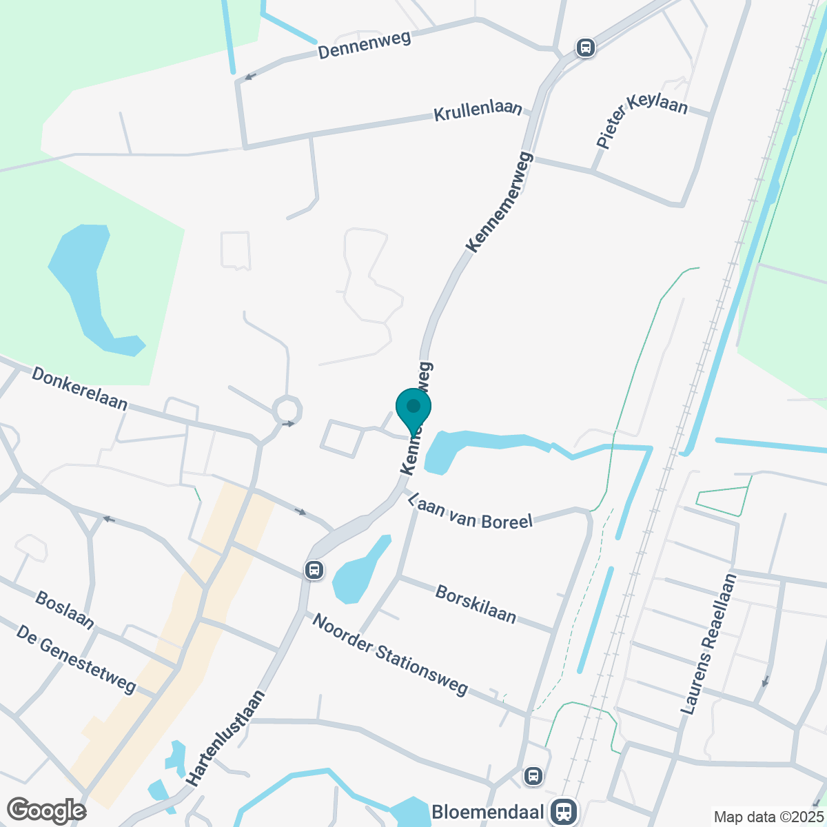 Static image showing pin of project location on a google map