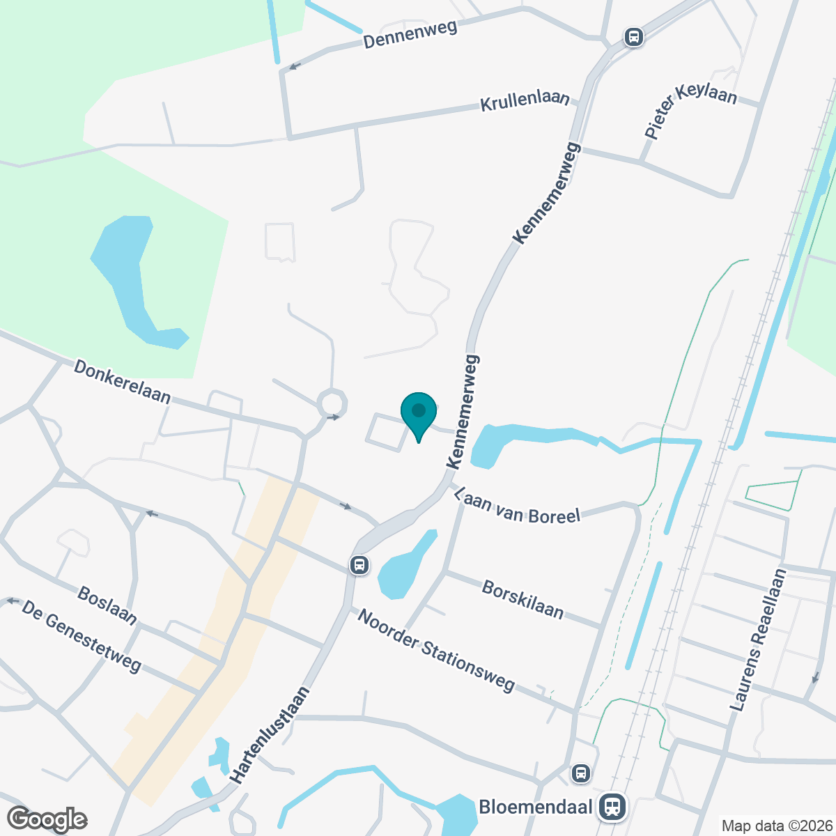 Static image showing pin of project location on a google map