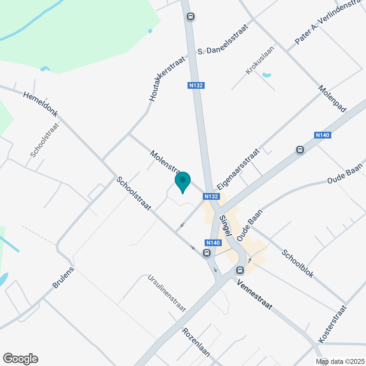 Static image showing pin of project location on a google map